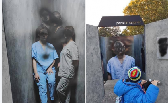 FOTO // REVOLTĂTOR! A fost VANDALIZATĂ expoziția „Prinși în Ungher” din parcul Valea Trandafirilor